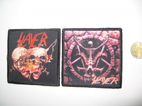 Slayer ofsetová nášivka po krajoch obšívaná  cca. 9x9cm  cena za 1ks!!!